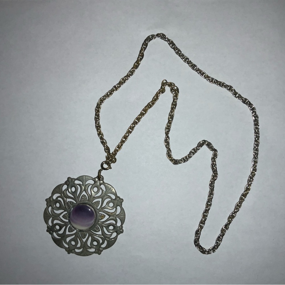 REED AN BARTON PEWTER Necklace.  25in.